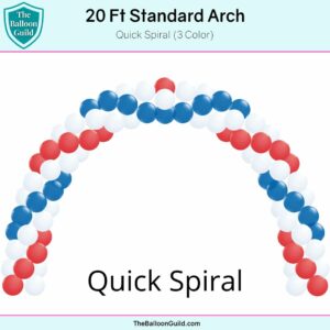 20 Ft Standard Arch Quick Spiral 3 Color