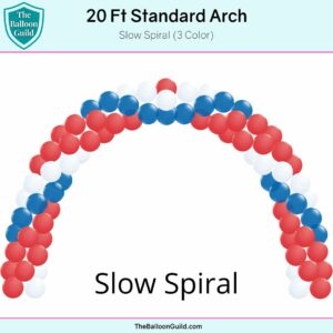 20 Ft Standard Arch Slow Spiral 3 Color