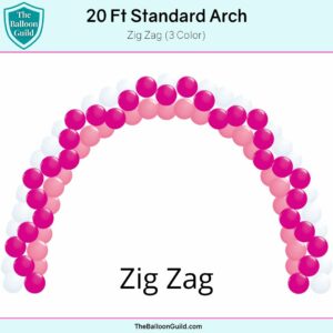 20 Ft Standard Arch Zig Zag 3 Color