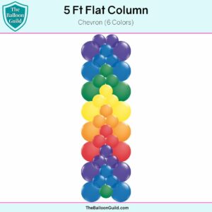 5 Ft Flat Column Chevron 6 Color