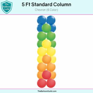 5 Ft Standard Column Chevron 6 Color