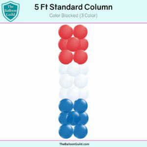 5 Ft Standard Column Color Blocked 3 Color