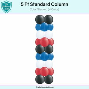 5 Ft Standard Column Color Stacked 4 Color
