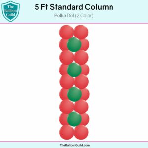 5 Ft Standard Column Polka Dot 2 Color