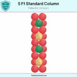 5 Ft Standard Column Polka Dot 3 Color