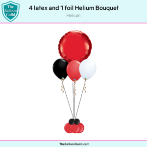 3 color helium centerpiece with topper