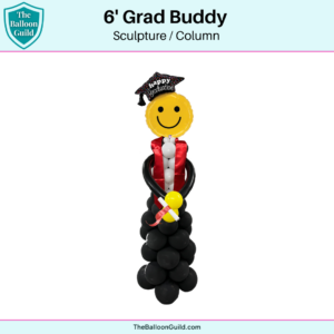 6' Grad Buddy balloon Column