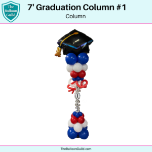 2023 7' Graduation Balloon Column