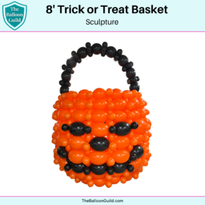 8' tall pumpkin trick or treat basket