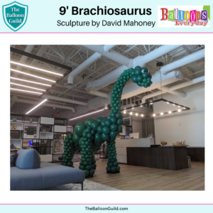 9' Brachiosaurus Column Sculpture