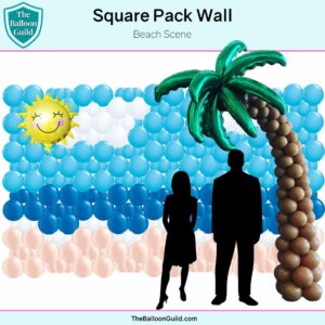 Square Pack Wall Beach Scene