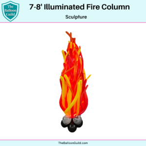 7-8' Illuminated Fire Column