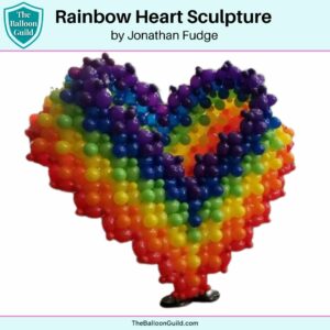 Rainbow Heart Sculpture Links Square
